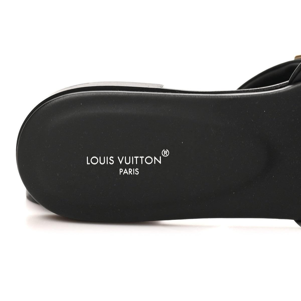 Louis Vuitton Calfskin Women's LV Mare Flat Mules 37.5 Black