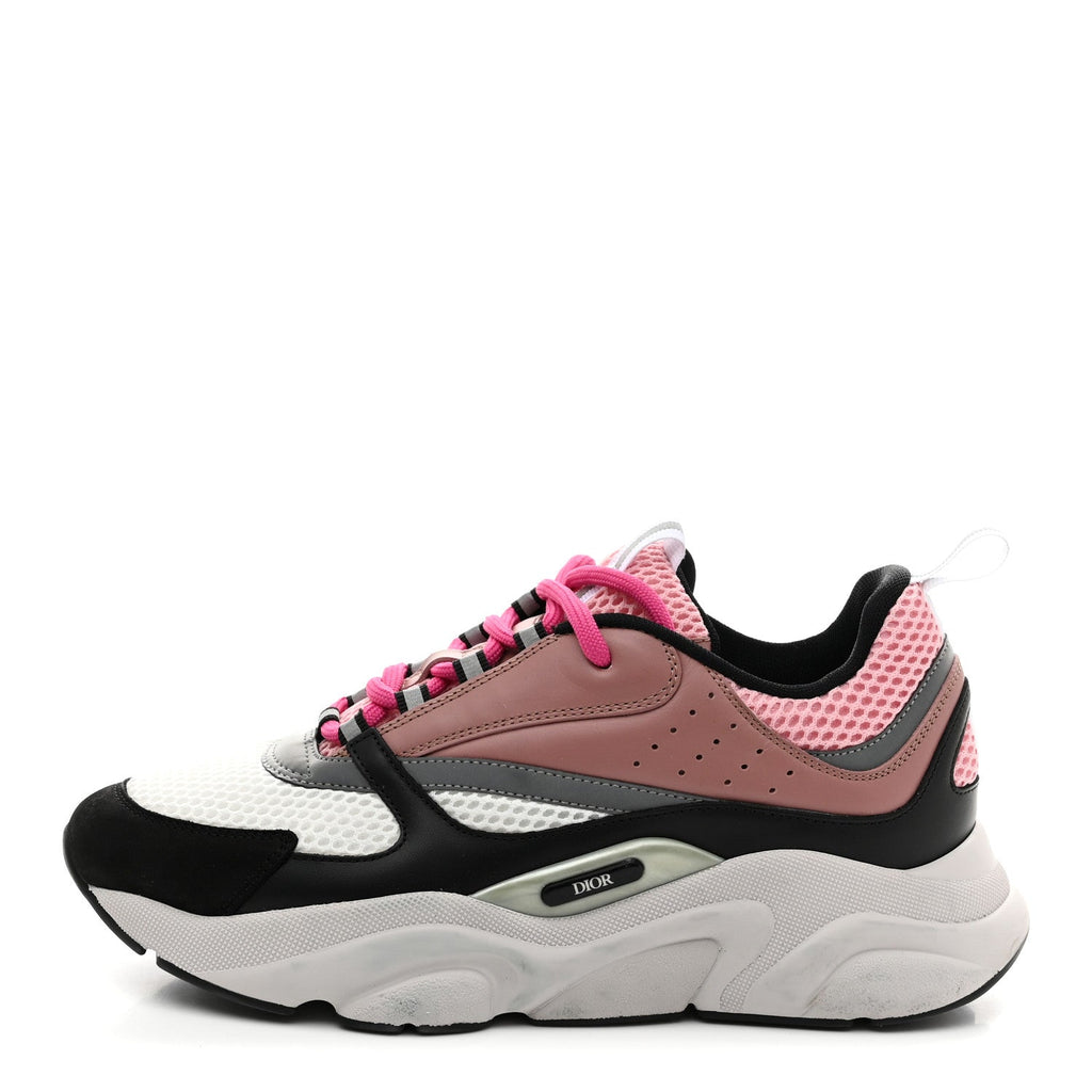 Christian Dior Mesh Calfskin Women's B22 Sneakers 40 Red