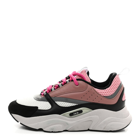 Christian Dior Mesh Calfskin Women's B22 Sneakers 40 Red