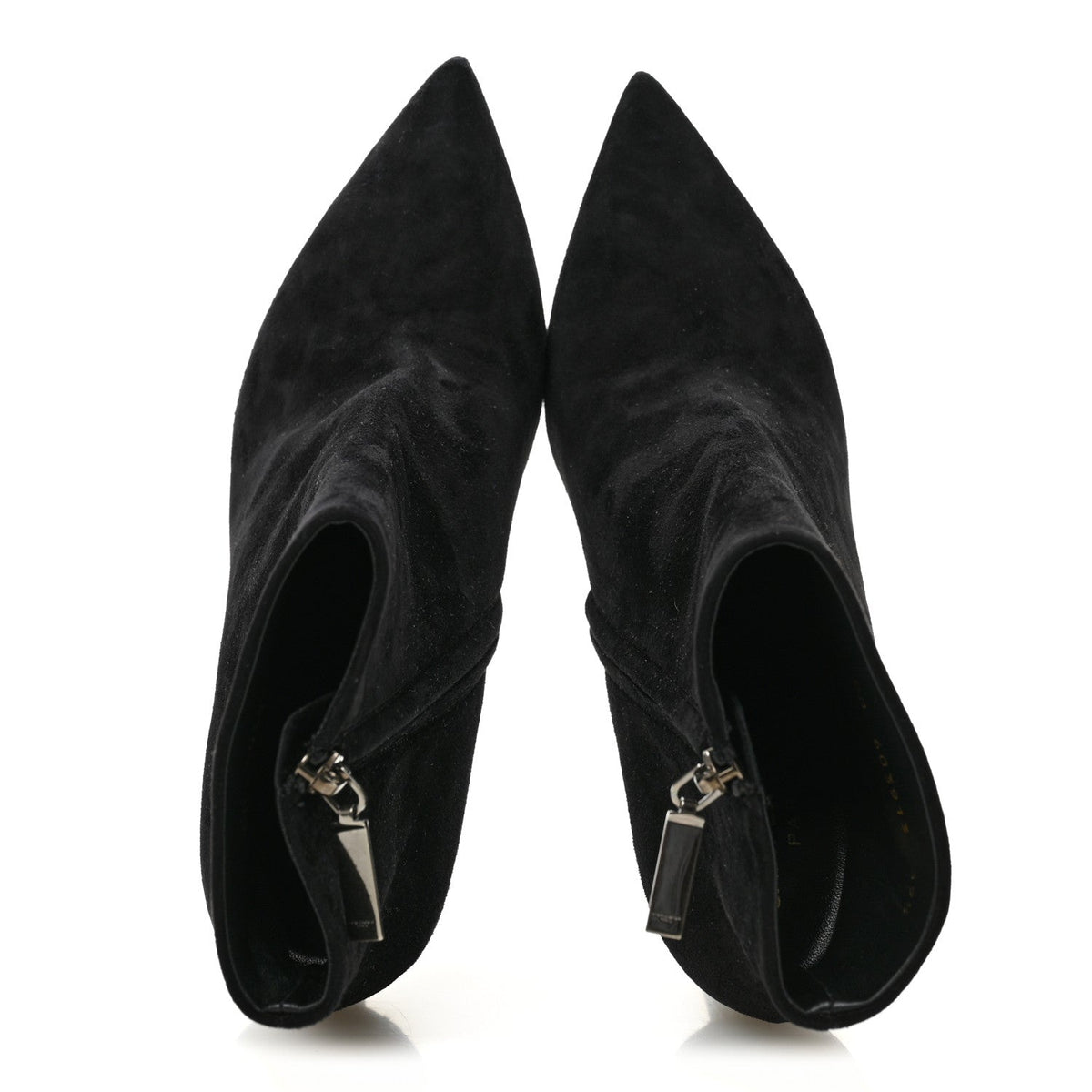 Saint Laurent Suede Women's Kate 85 Zip Booties 39.5 Black