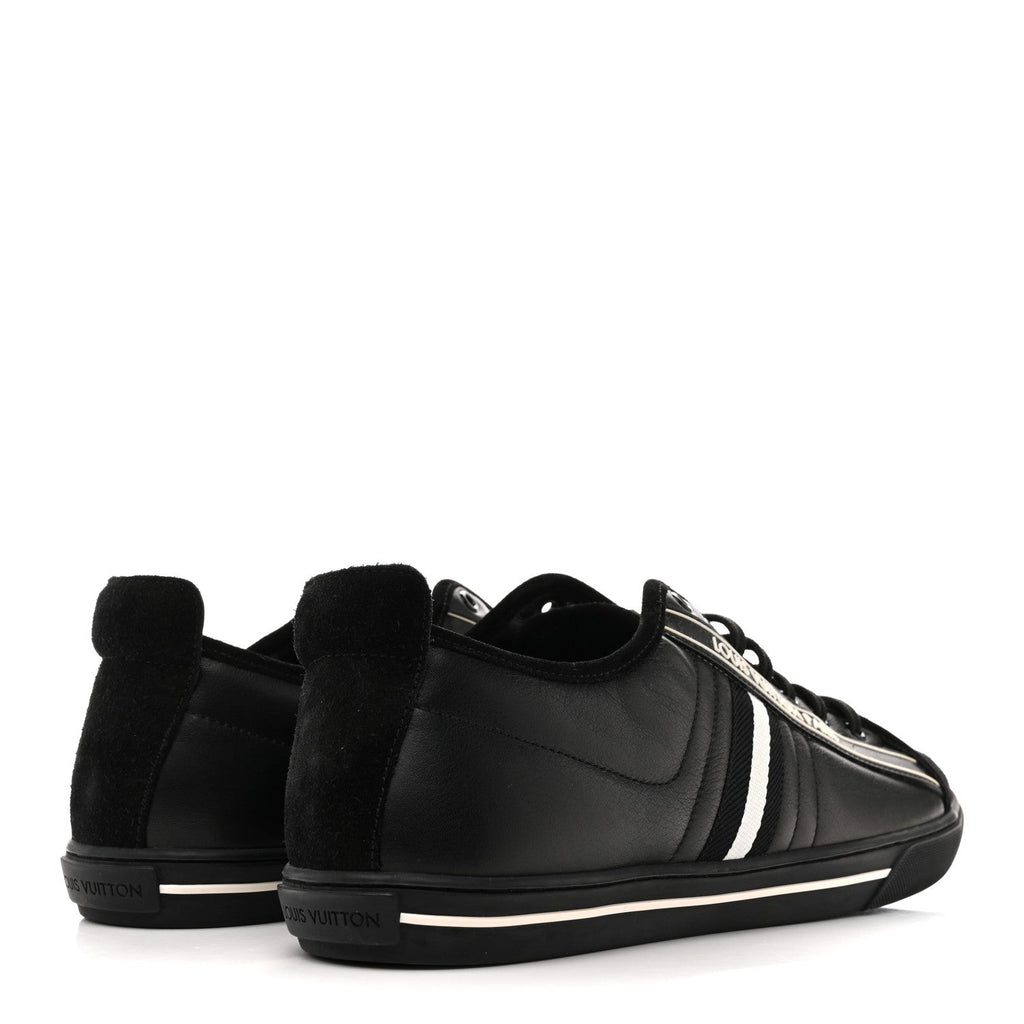 Louis Vuitton Calfskin Men's Cosmos Sneakers 8 Black