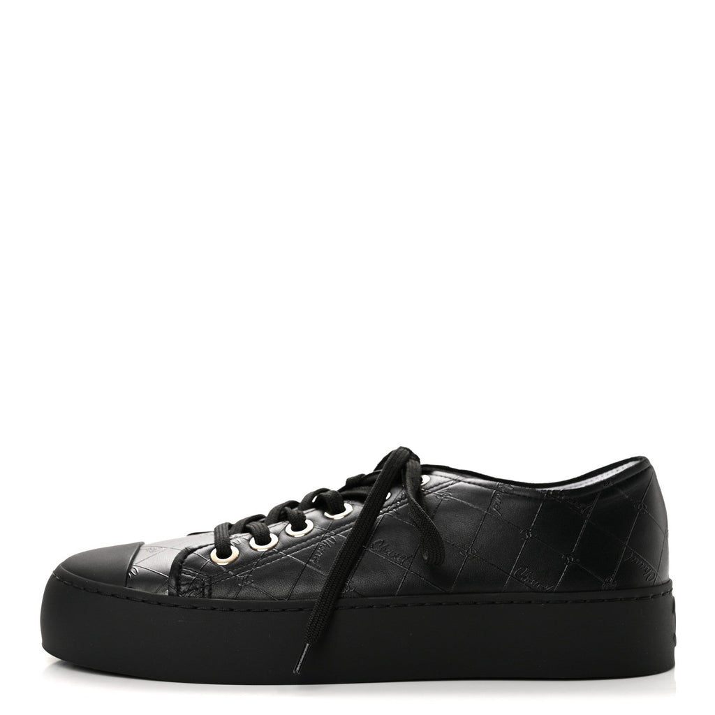 Chanel Lambskin Printed Logo Women's Shoes