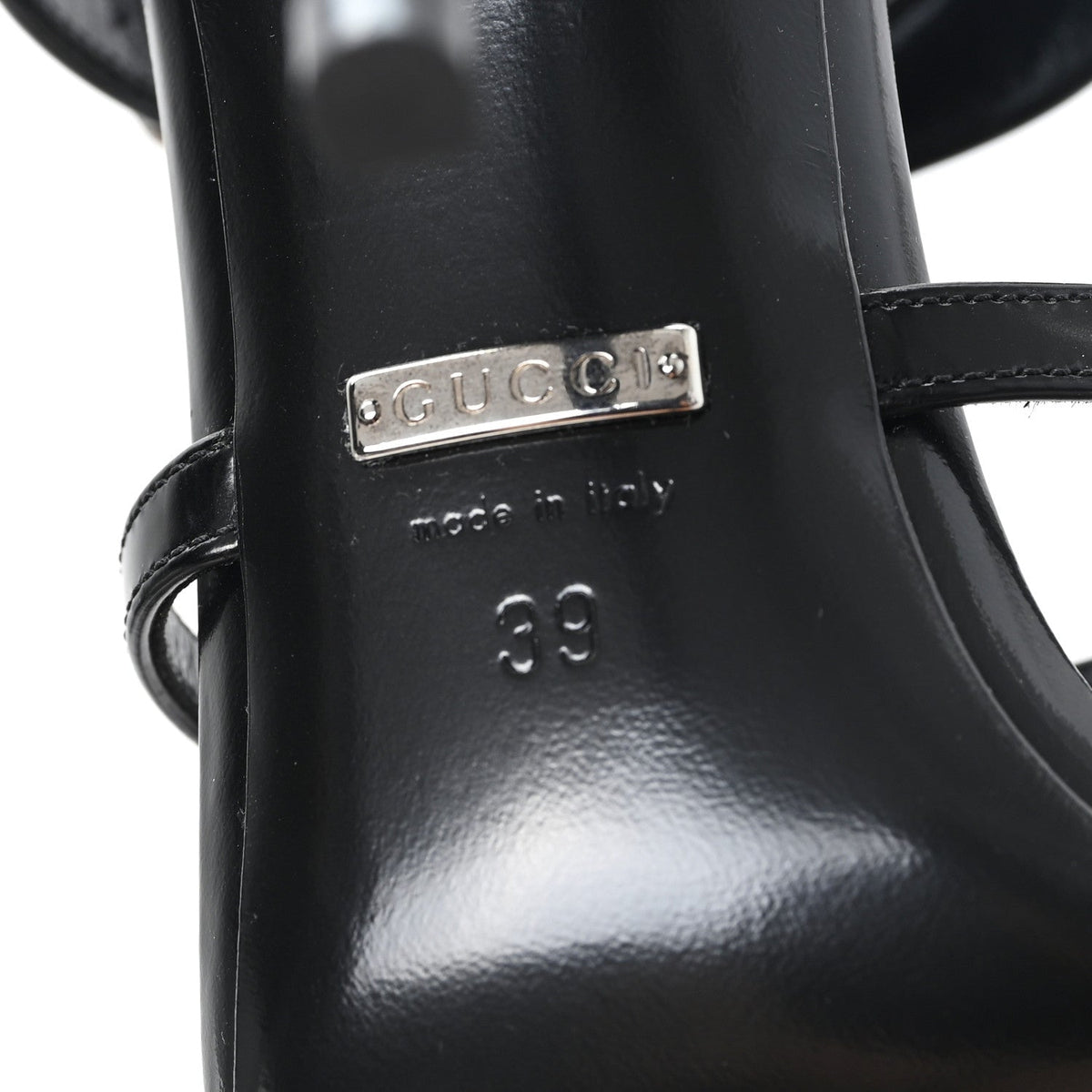 Gucci Nappa Women's Regent Strappy Horsebit Sandals 39 Black