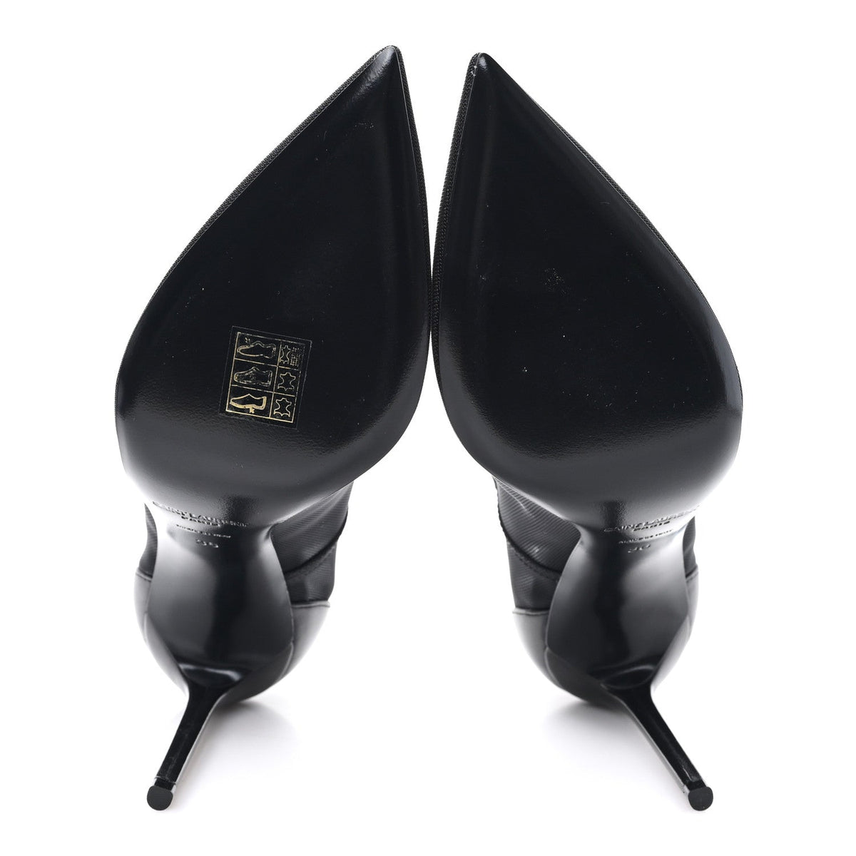 Saint Laurent Mesh Women's 105 Anja Pumps 36 Black
