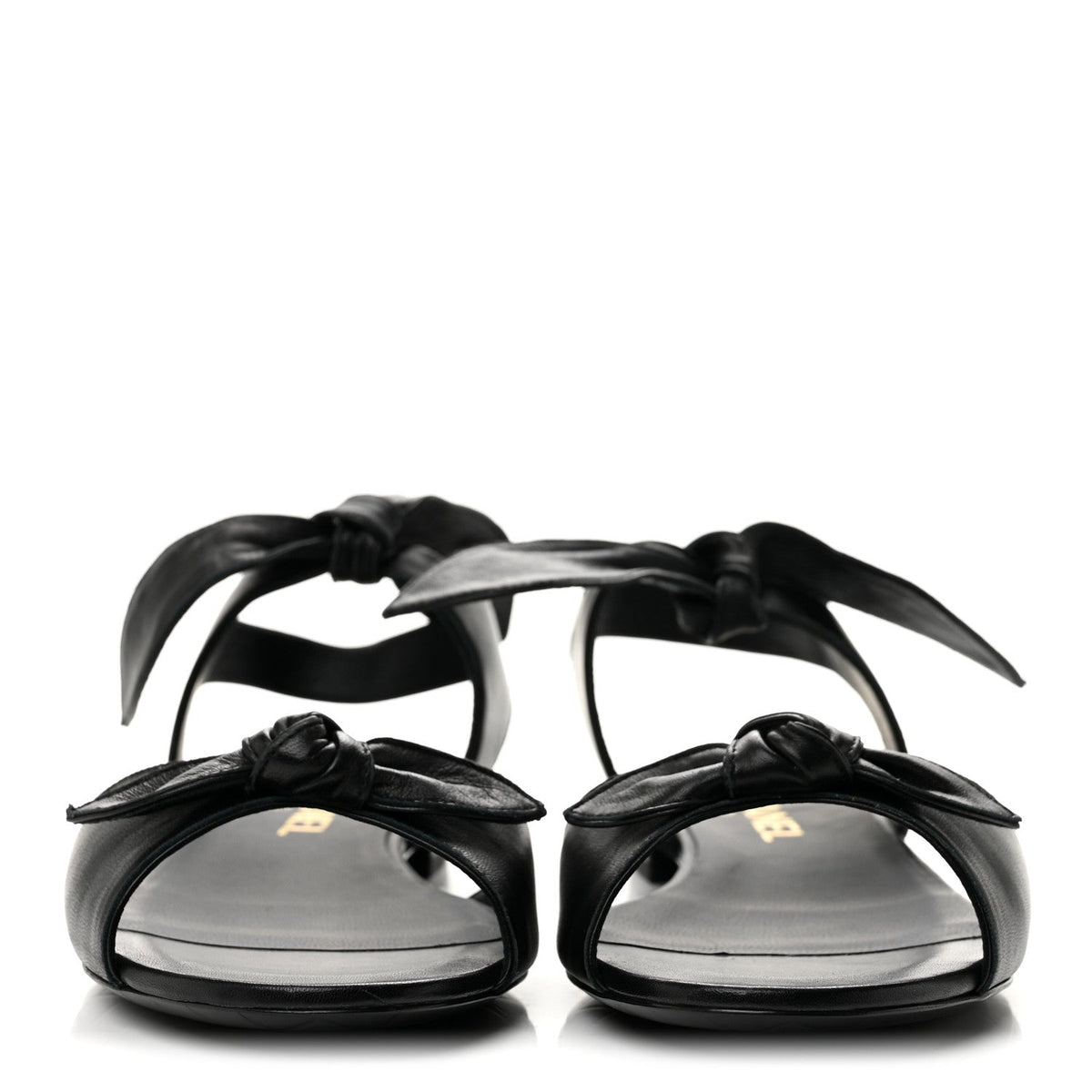 Chanel Lambskin Women's Bow CC Flat Sandals 38.5 Black