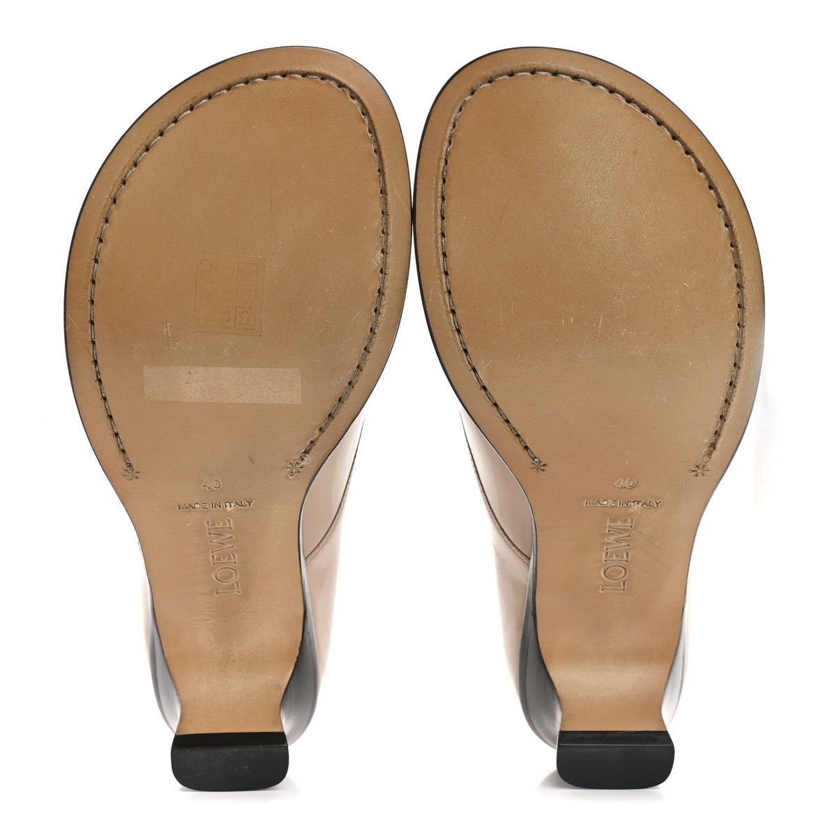 Loewe Brushed Calfskin Women's Campo Derby Loafers 40 Light Pink