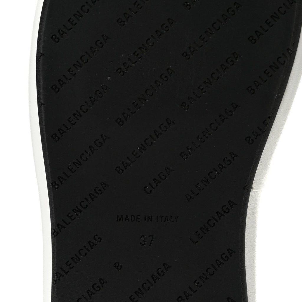 Balenciaga Smooth Nappa Logo Rise 7.6cm Women's Wedge Sandals White