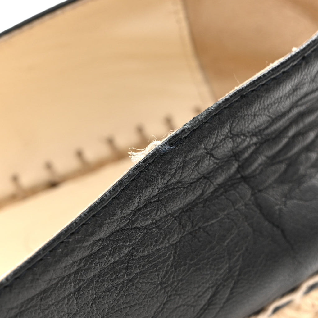 Chanel Lambskin Women's CC Espadrilles 38 Dark Navy