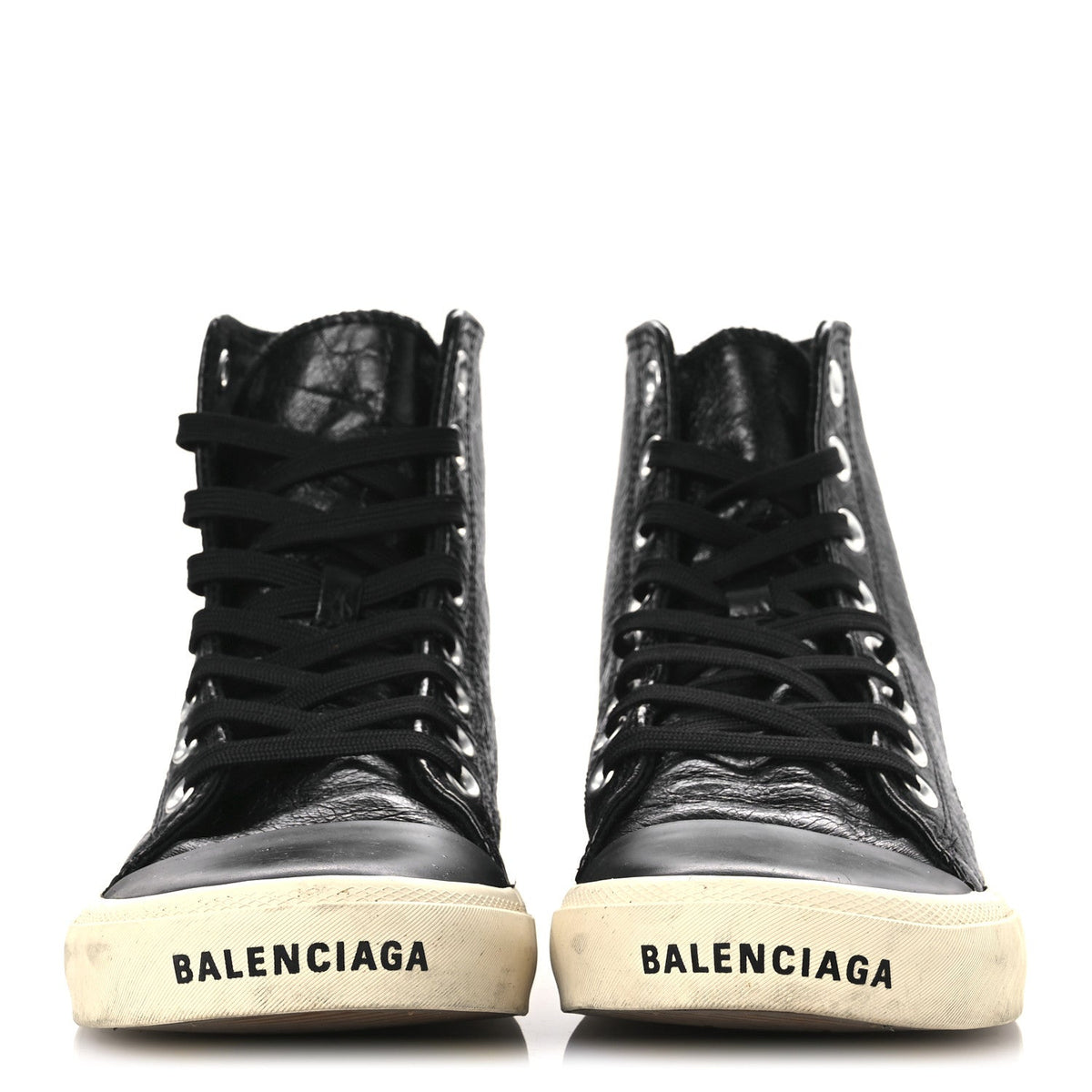 Balenciaga Agneau Arena Women's Paris High Top Sneakers 39 Black