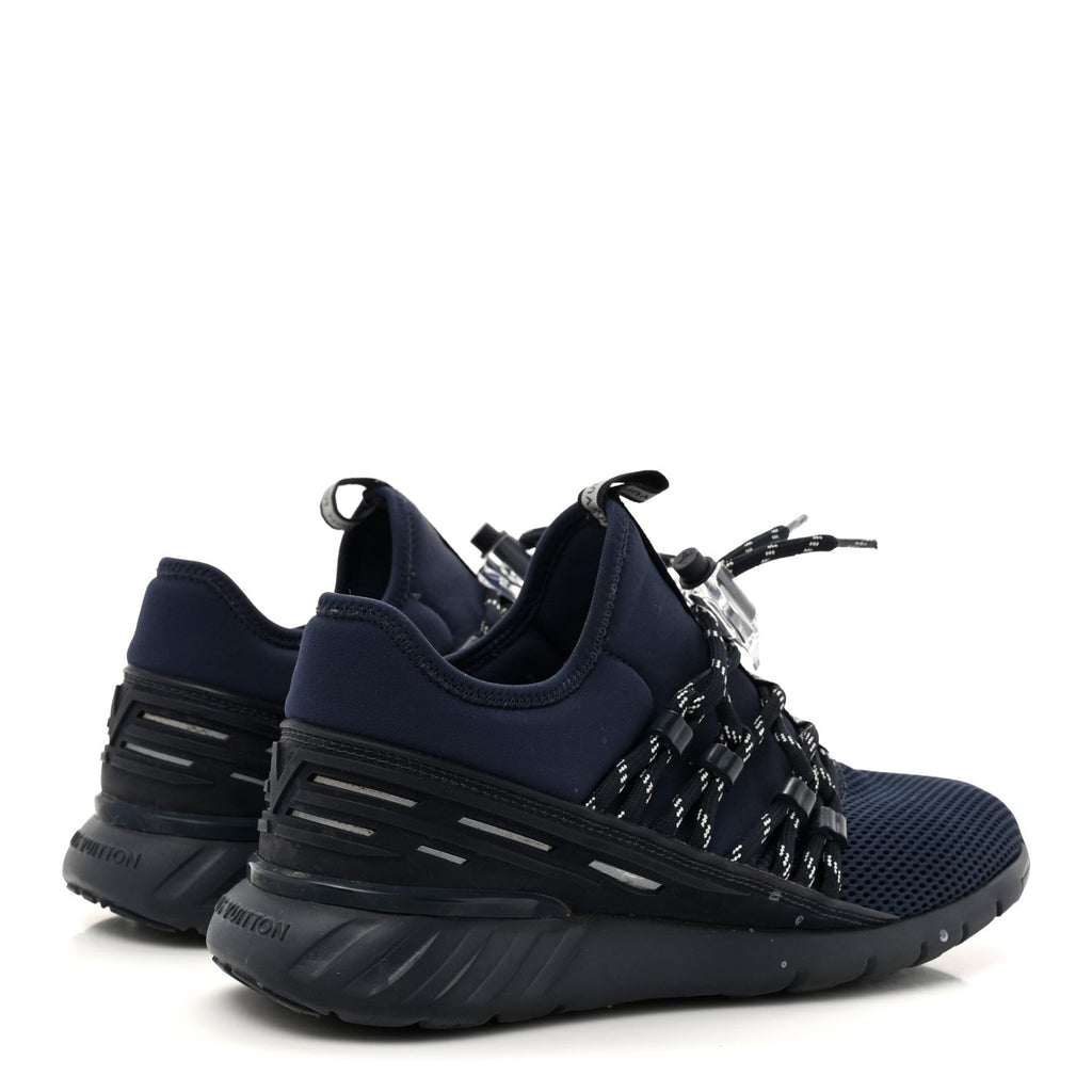 Louis Vuitton Neoprene Mesh Men's Fastlane Sneakers 37 Marine