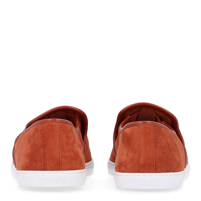 Hermes Suede Goatskin Nappa Jour Women's Loafers Gold
