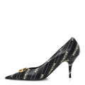 Balenciaga X Gucci Calfskin Women's Logo Knife 80mm Pumps 37.5 Black