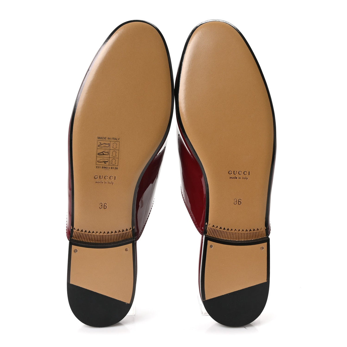 Gucci Patent Women's Princetown Slippers 36 Rosso Ancora