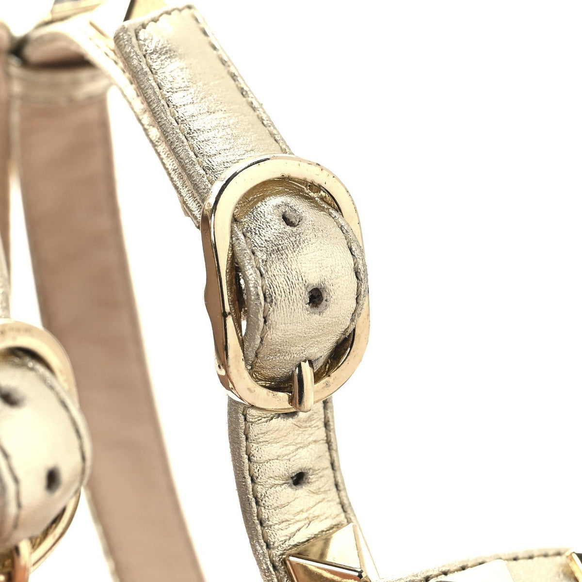 Valentino Garavani Metallic Nappa Rockstud Women's Pumps 36 Gold