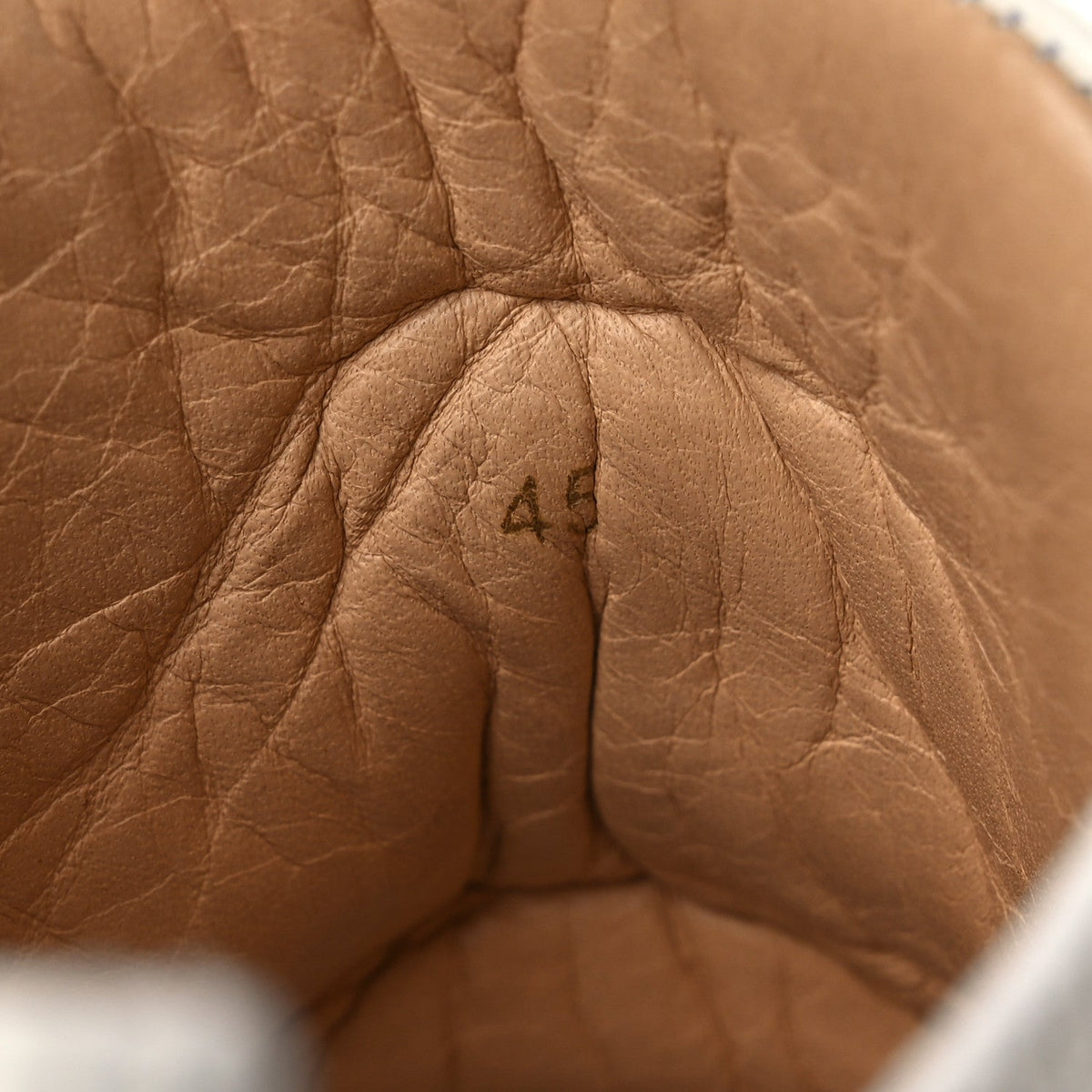 Christian Louboutin Nappa Laminato Men's Yang Louis Flat Sneakers 45 Latte Silver