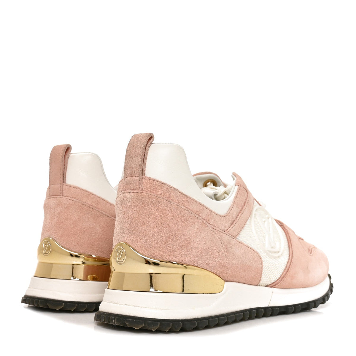 Louis Vuitton Suede Calfskin Women's Run Away Sneakers 38 Pink
