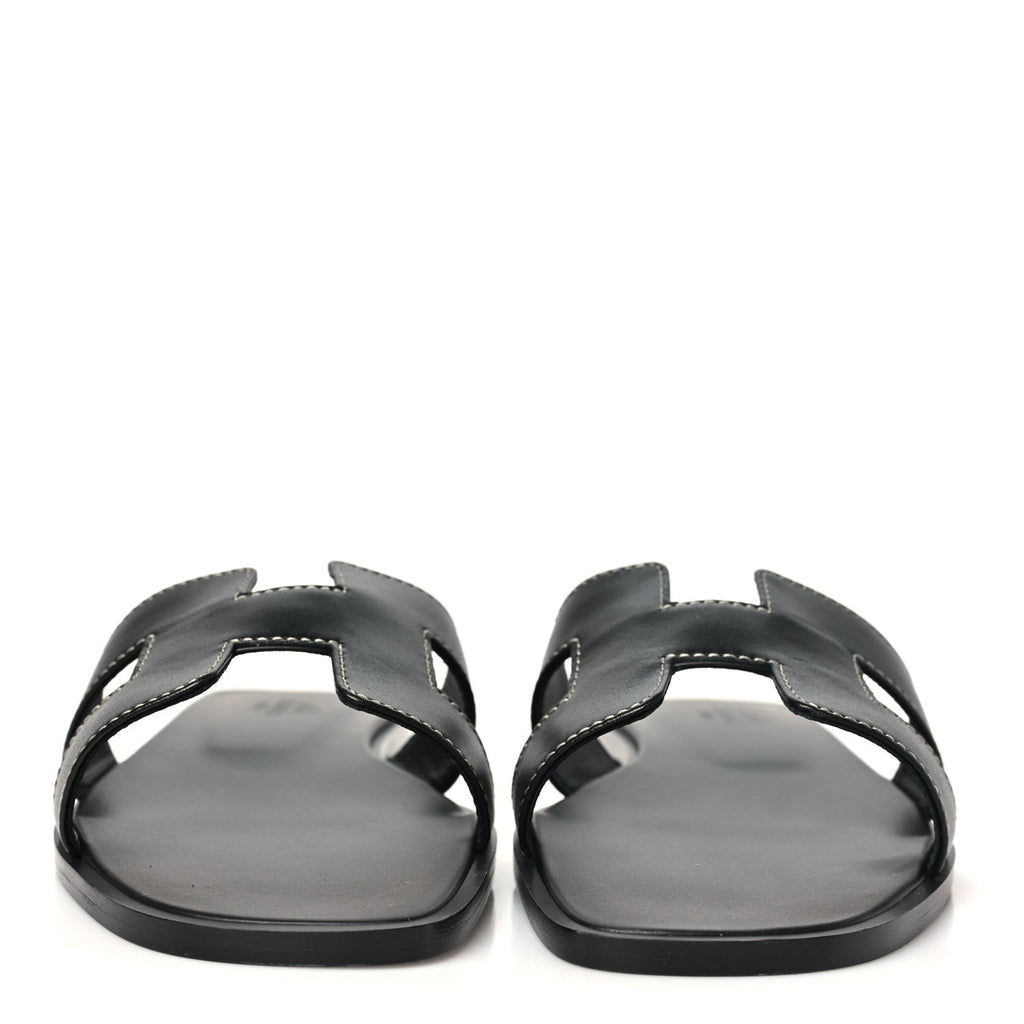 Hermes Box Calfskin Oran Women's Shoes