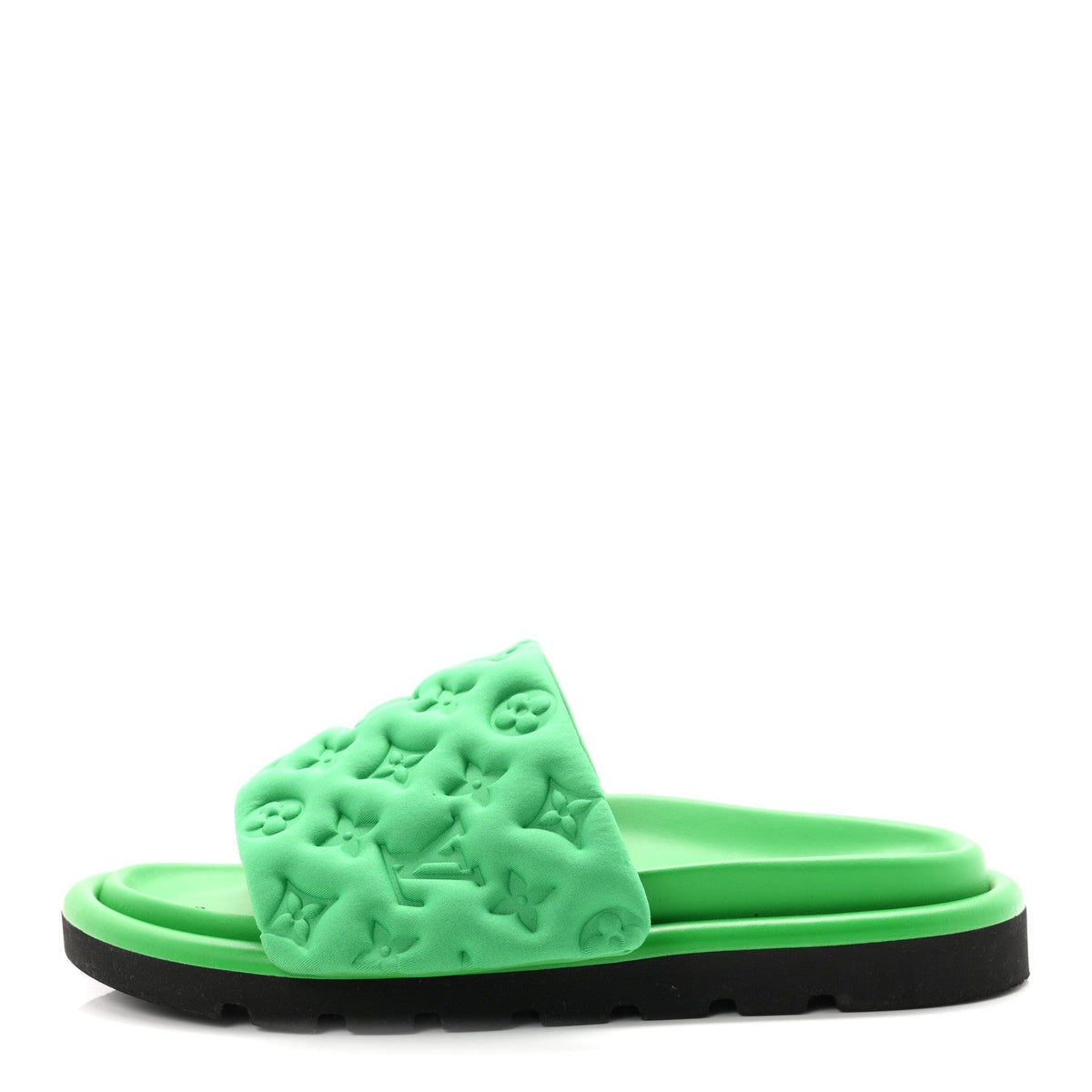 Louis Vuitton Technical Fabric Women's Pool Pillow Comfort Mules 41 Green