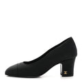 Grosgrain Cap Toe Uniform Pumps Black