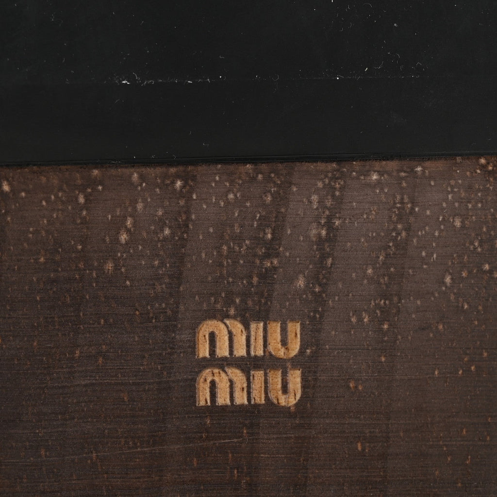 Miu Miu Patent Women's Logo Slide Clogs 36 Black