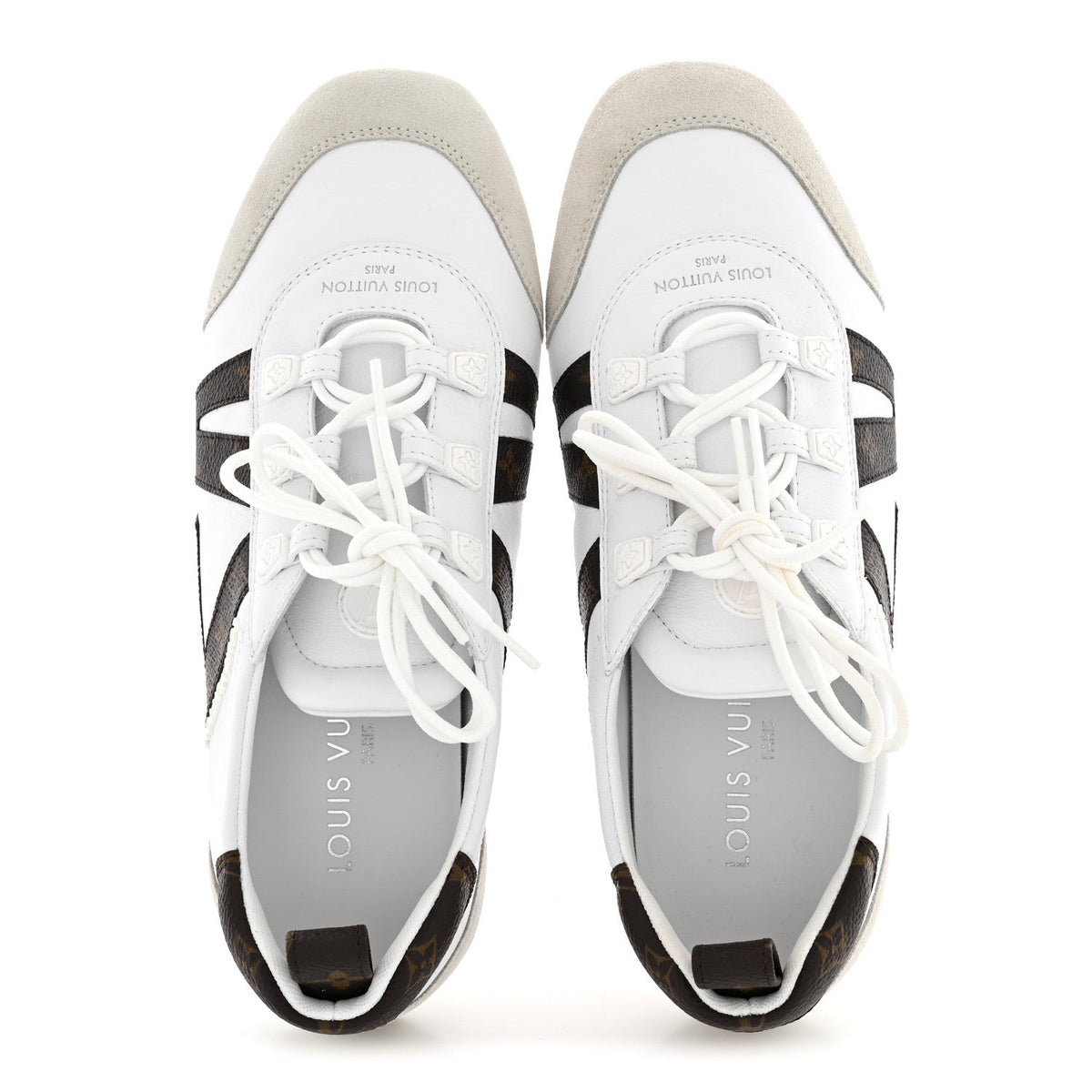 Louis Vuitton Monogram Calfskin Women's LV Sneakerina 38 White