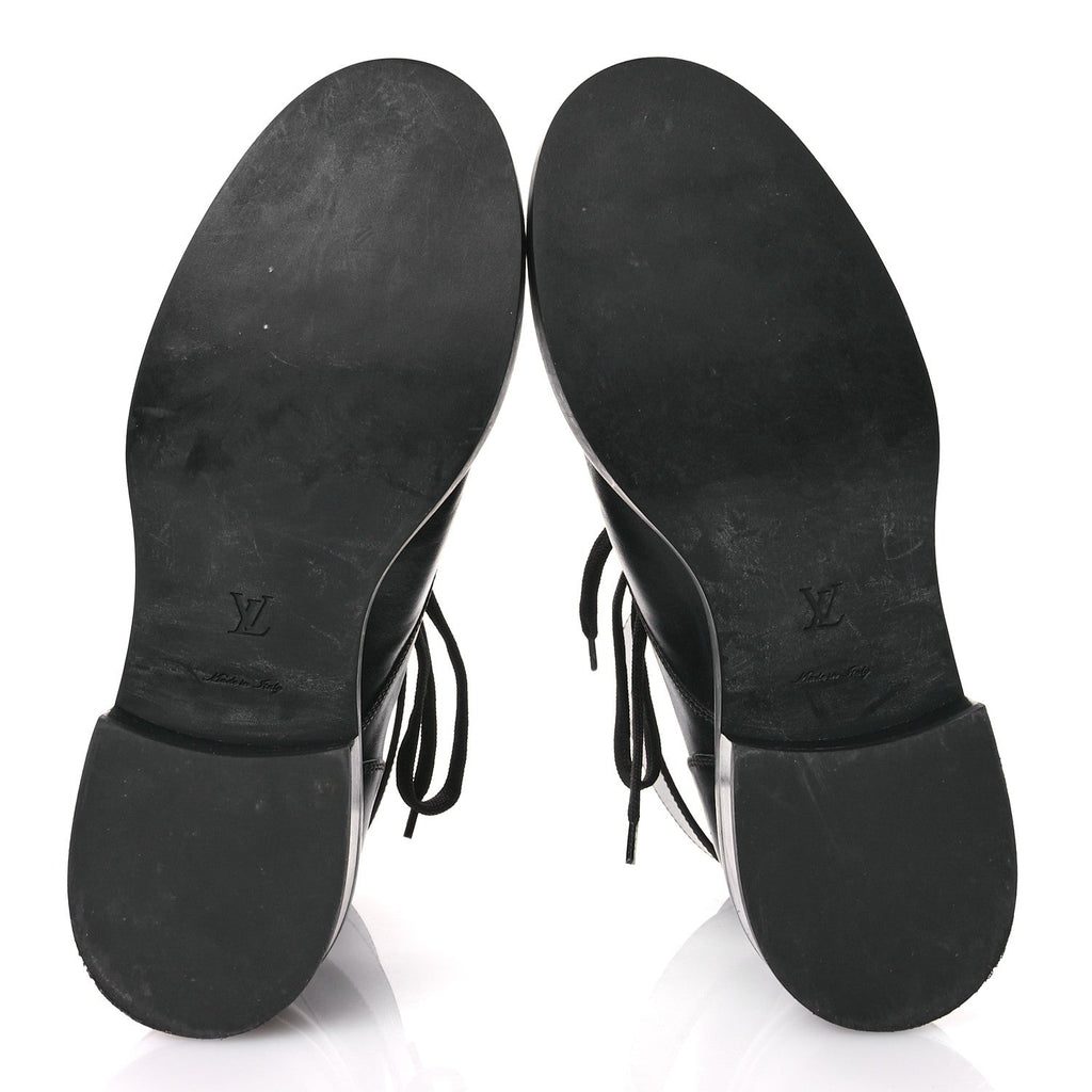 Louis Vuitton Calfskin Women's Wonderland Ranger Boots 38.5 Black