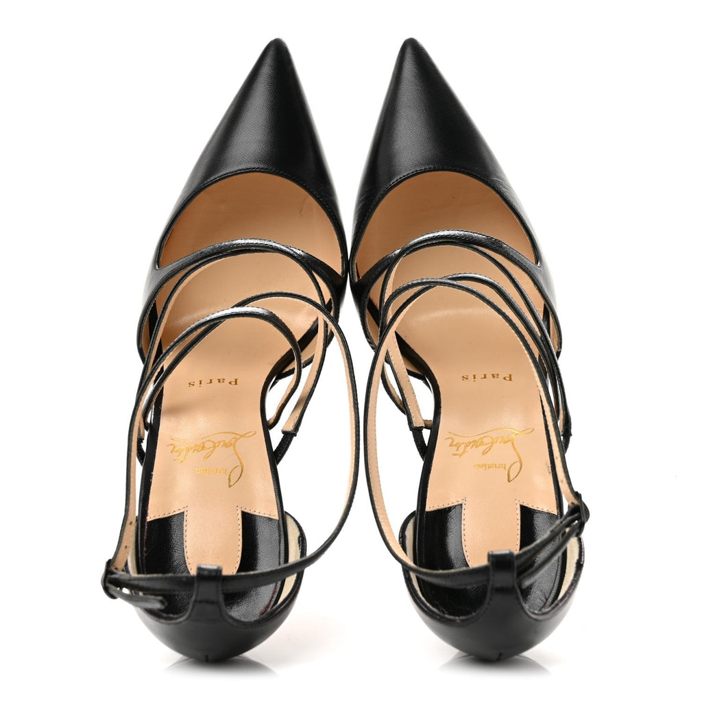Christian Louboutin Patent Women's Crossfliketa 100 Pumps 39 Black