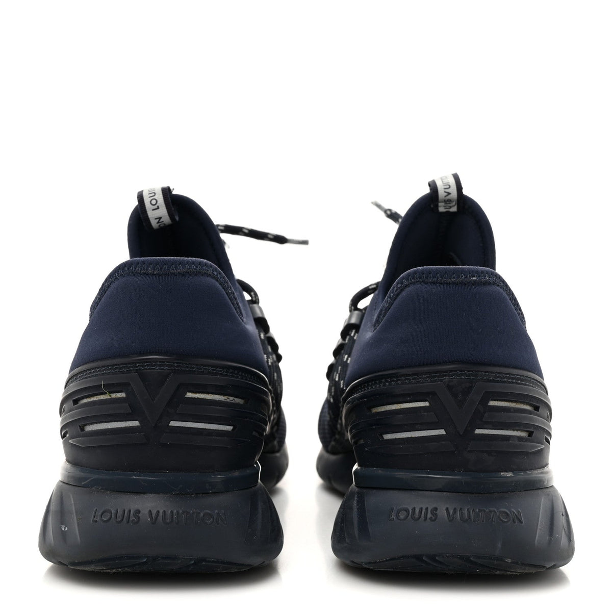 Louis Vuitton Neoprene Mesh Men's Fastlane Sneakers 37 Marine