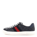 Gucci GG Supreme Canvas Monogram Men's New Ace Sneakers 9.5 Dark Blue