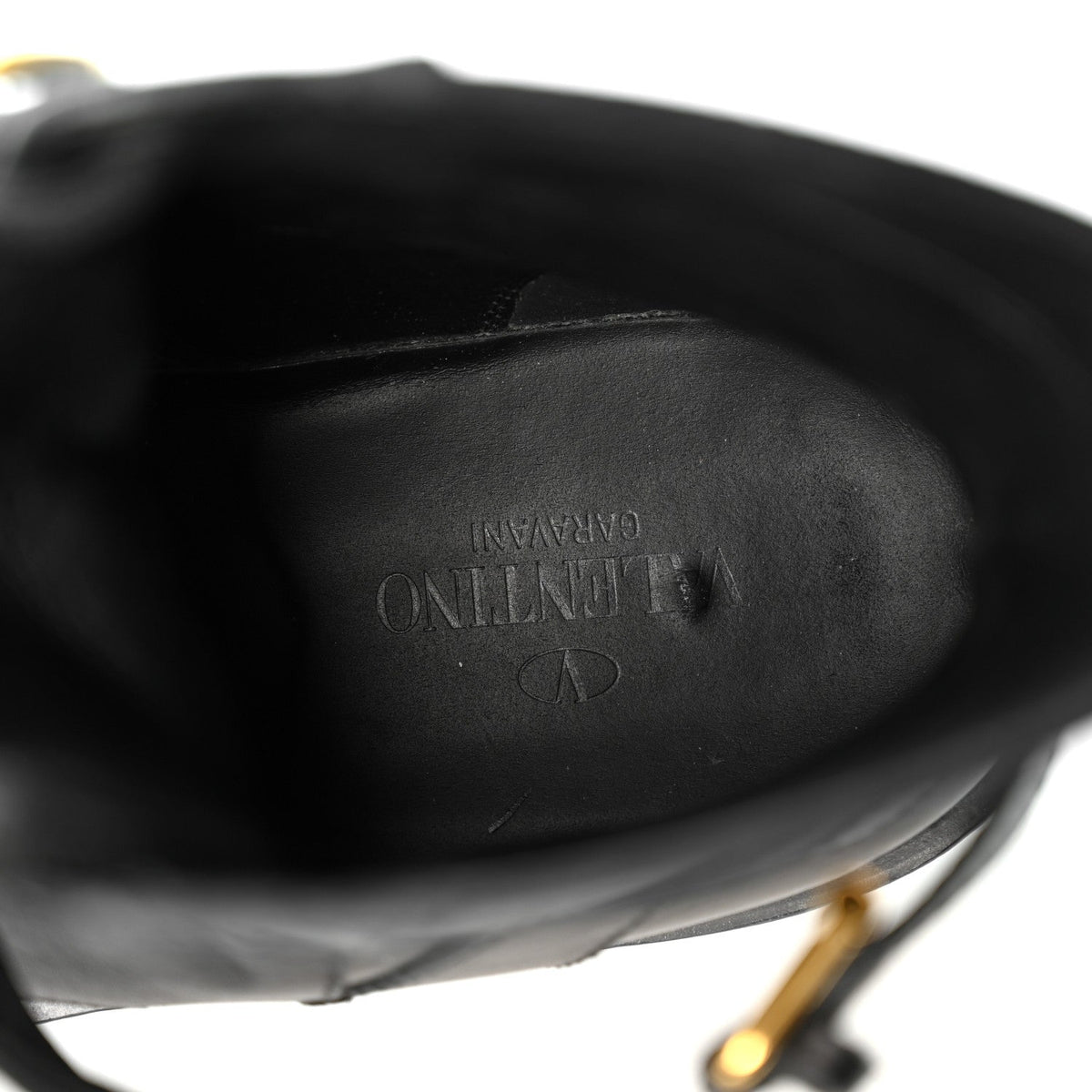 Valentino Garavani Calfskin VLOGO Women's Combat Boots 38.5 Black