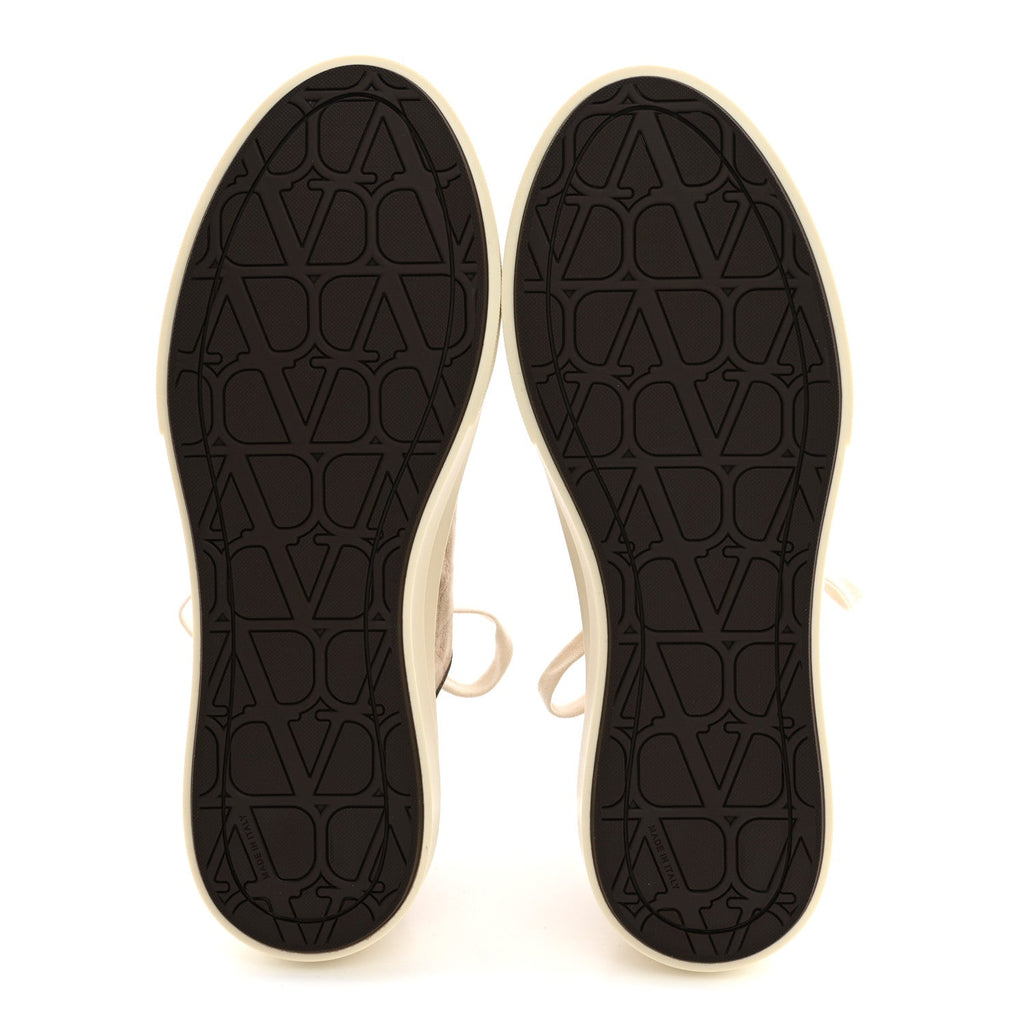 Valentino Garavani Canvas Iconographe VLogo Sneakers 41 Beige