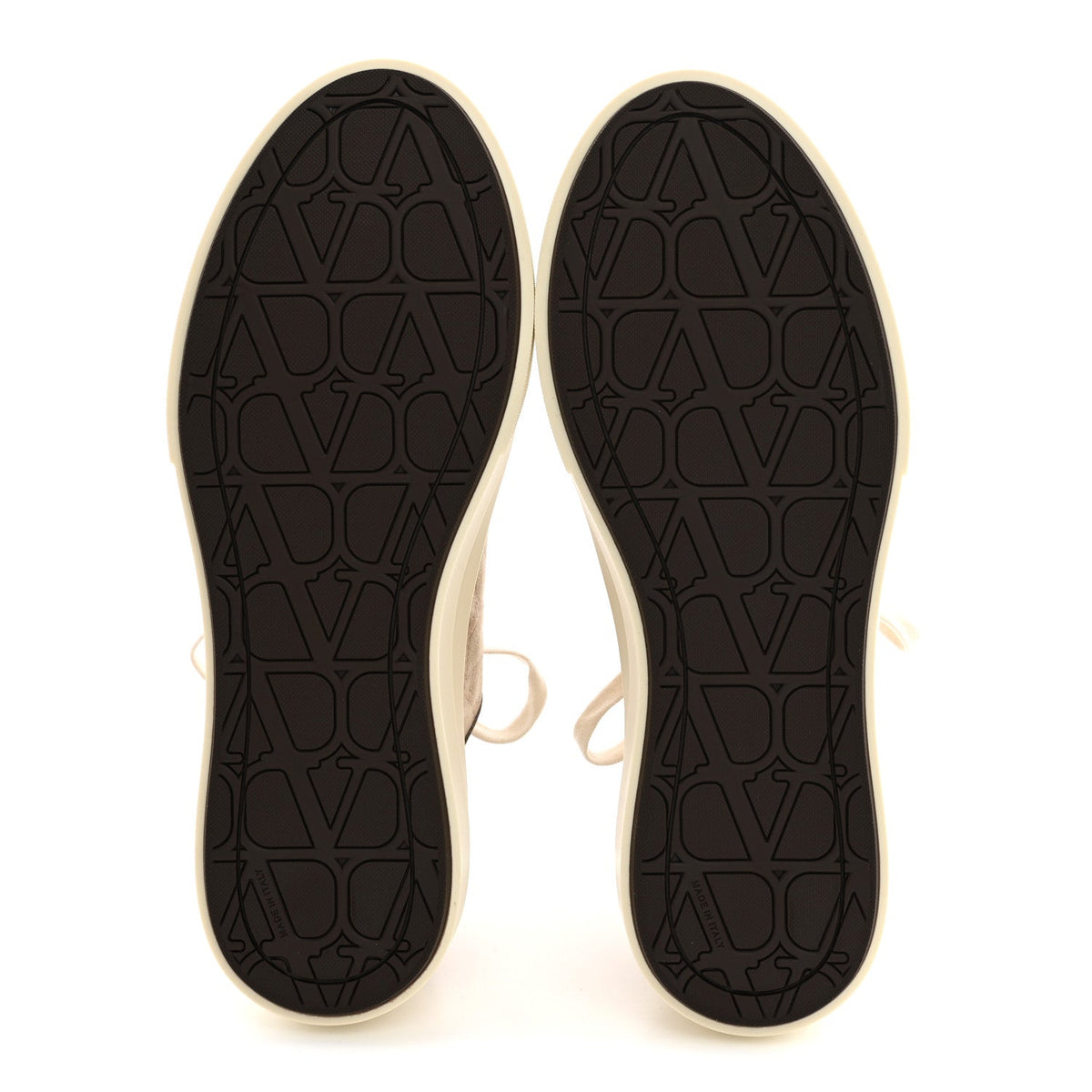 Valentino Garavani Canvas Iconographe VLogo Sneakers 41 Beige