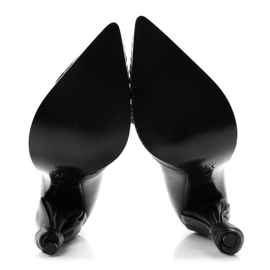 Louis Vuitton Calfskin Women's Knot Pumps 37 Black