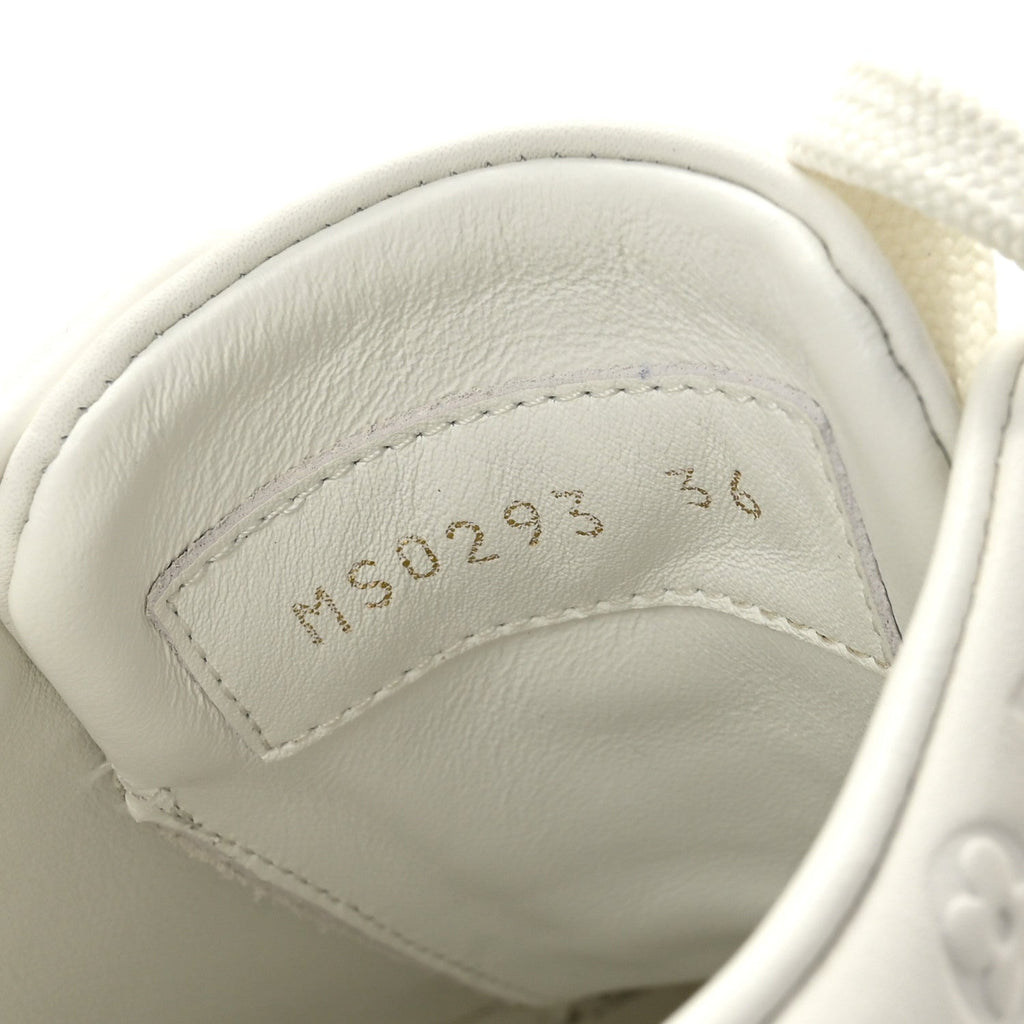 Louis Vuitton Calfskin Women's Front Row Sneakers 36 White