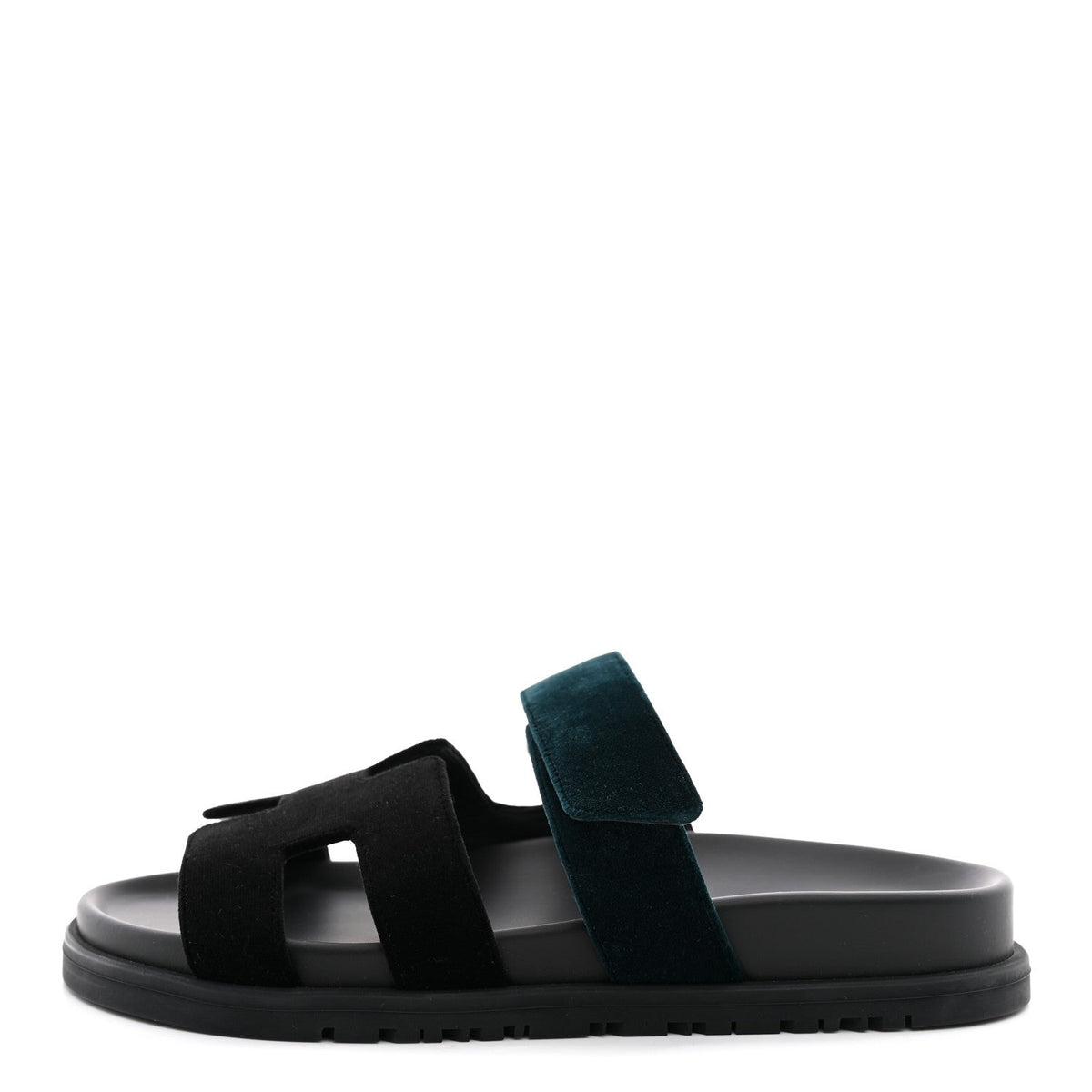 Velvet Chypre Sandals Black Vert Mousse