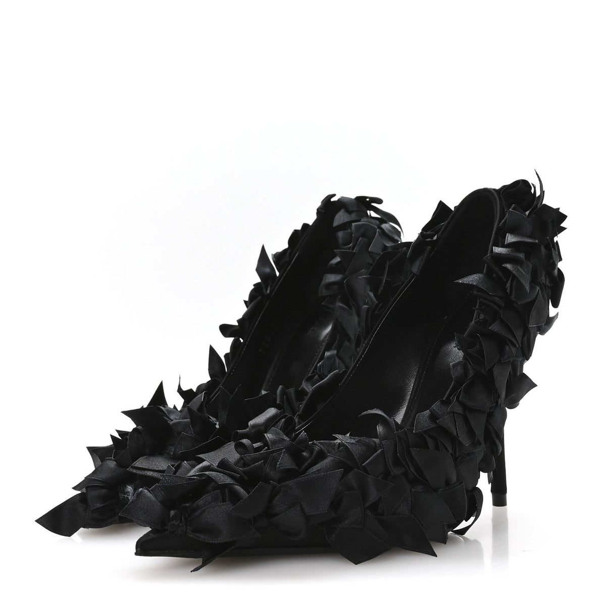 Balenciaga Satin Women's Marie A Bows All Over 110mm Pumps 35 Black