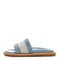 Louis Vuitton Denim Leather Women's LV Bliss Mules 36.5 Turquoise