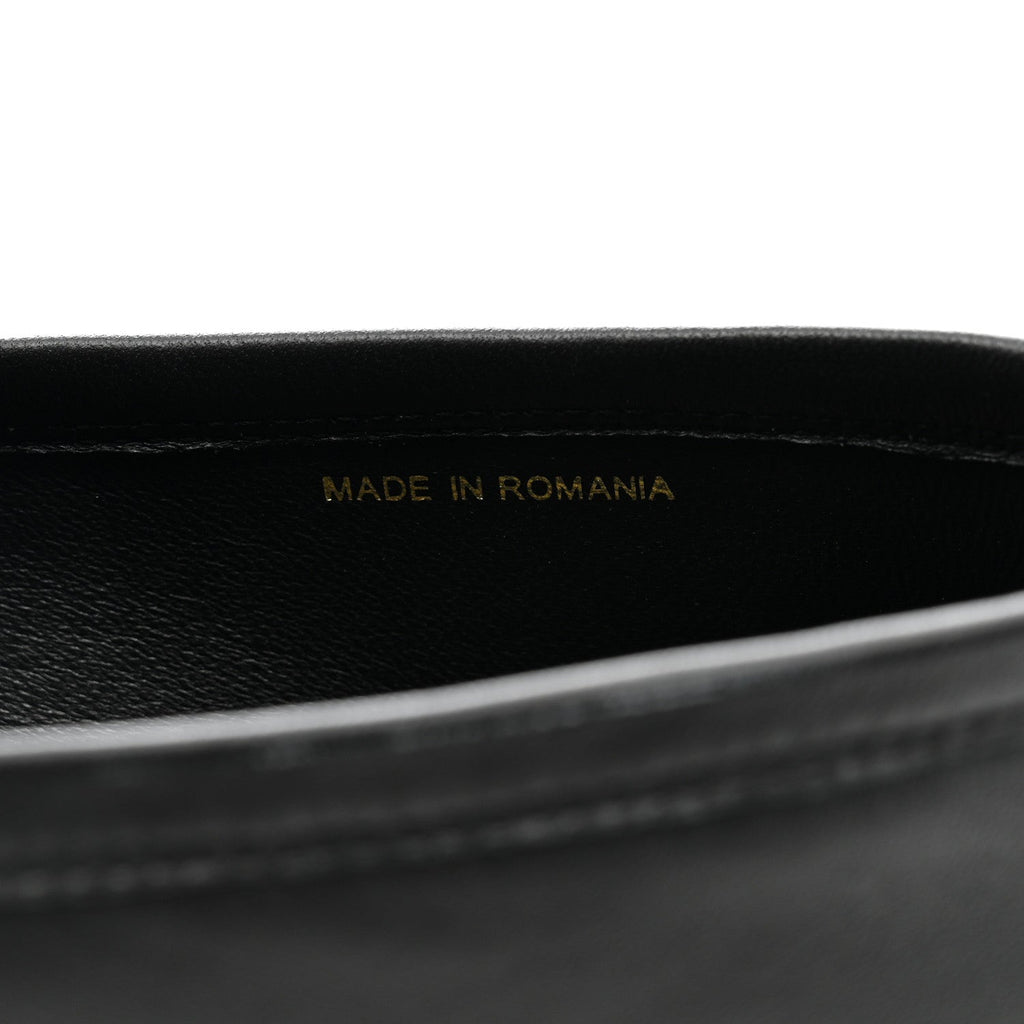 Chanel Lambskin Women's Stitched CC Loafers 35 Black