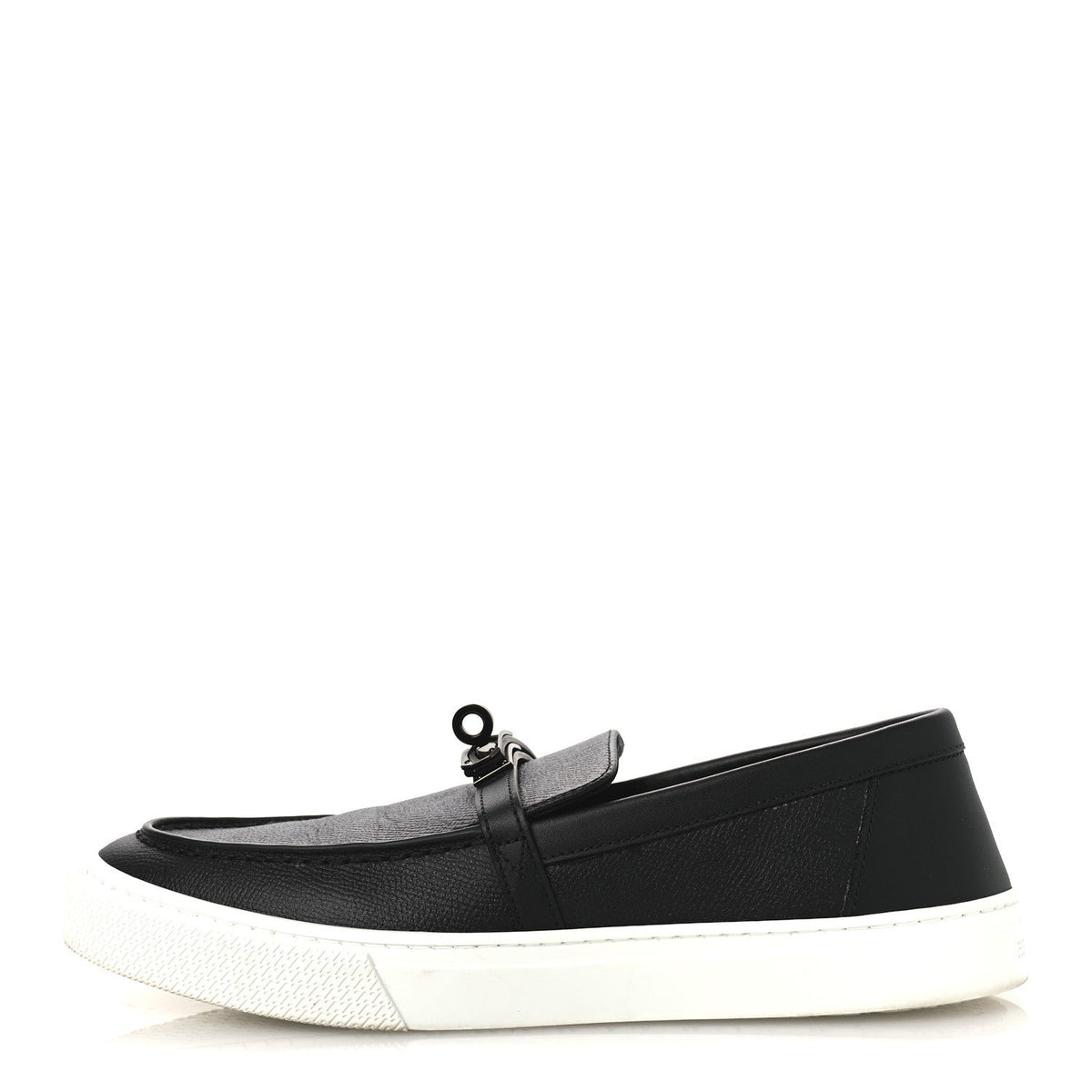 Hermes Calfskin Women's Game Slip On Sneakers 39.5 Black
