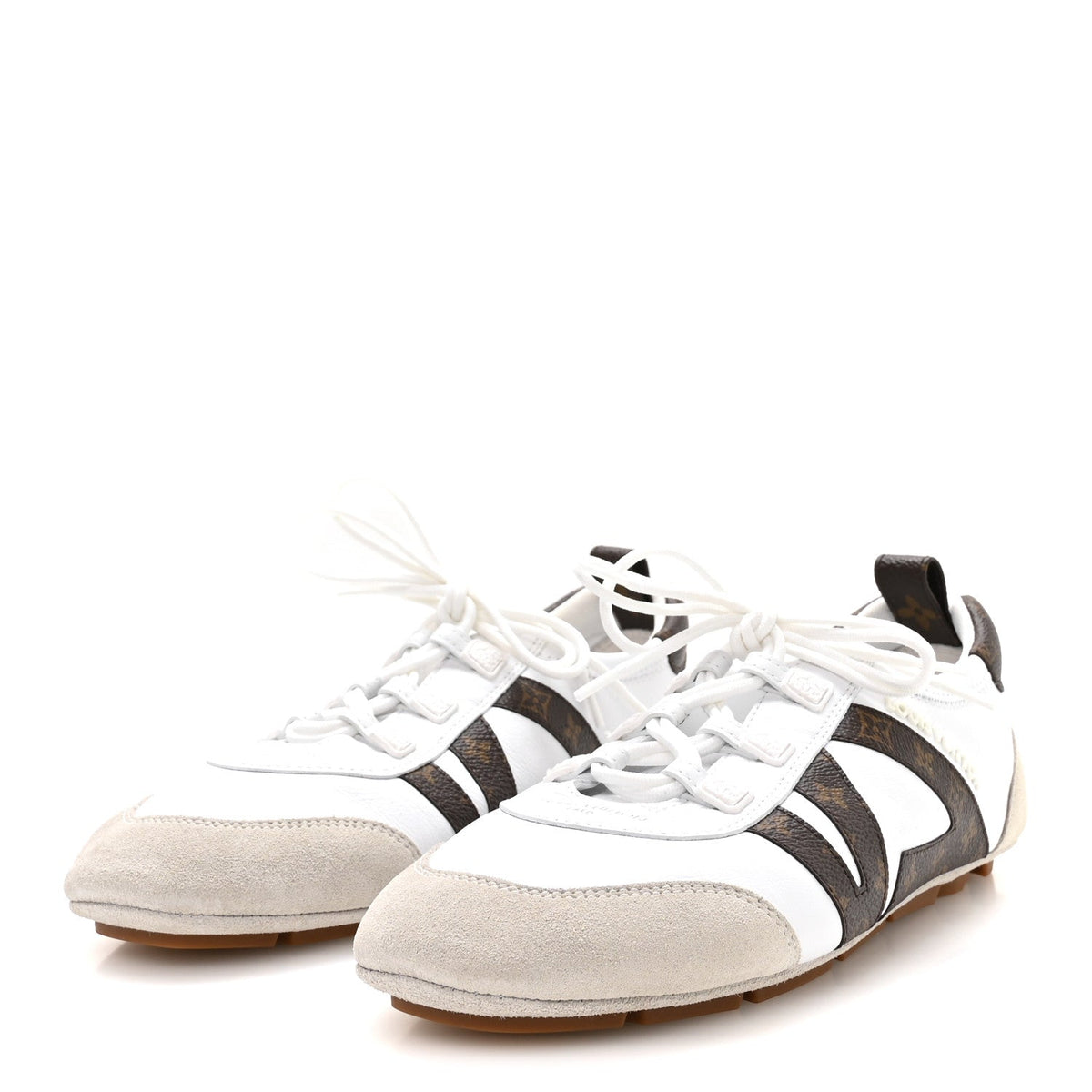 Louis Vuitton Monogram Calfskin Women's LV Sneakerina Sneakers 37 White