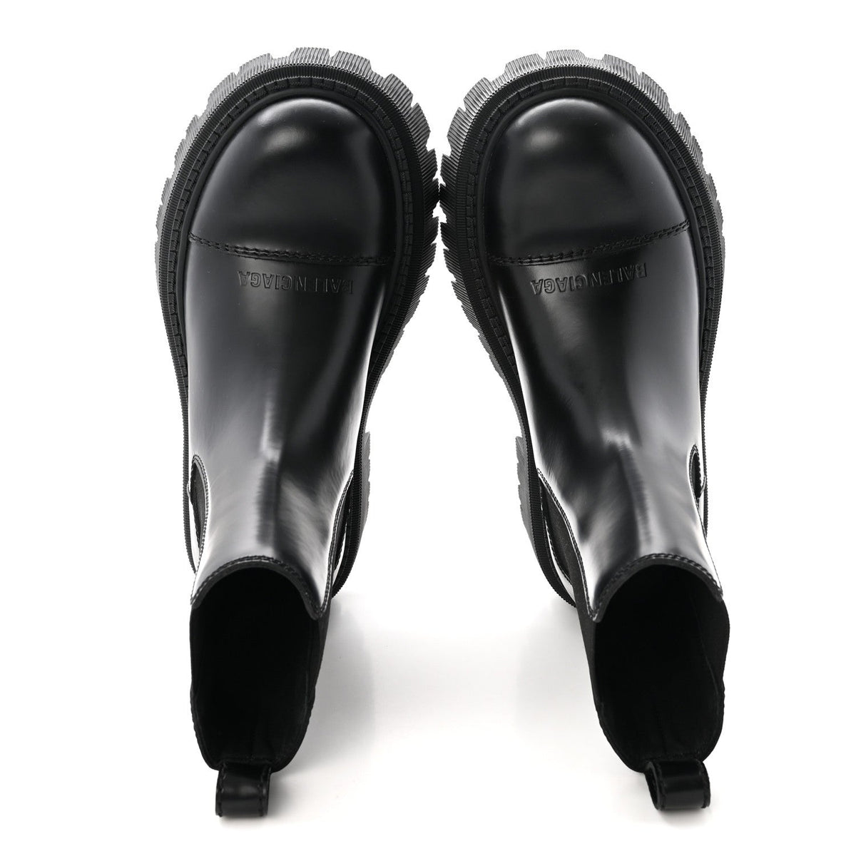 Balenciaga Smooth Calfskin Women's Tractor 20mm Chelsea Boots 35 Black