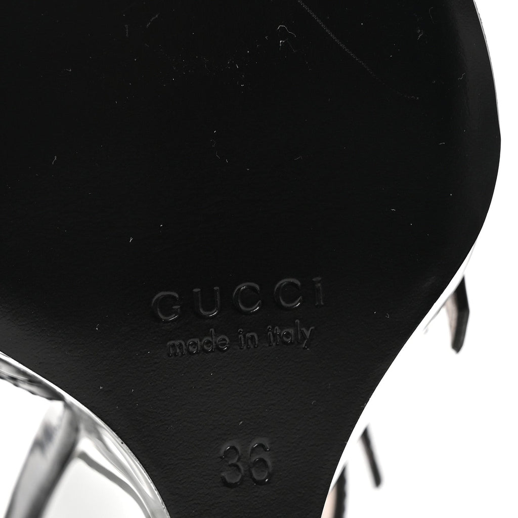 Gucci Calfskin Women's Regent Wedge Mules 36 Black
