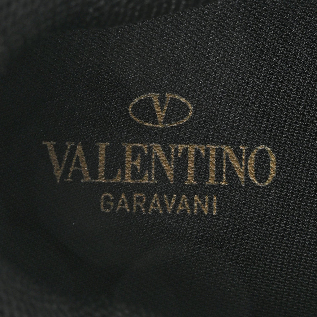 Valentino Garavani Suede Men's Camouflage Rockrunner Sneakers 41 Black