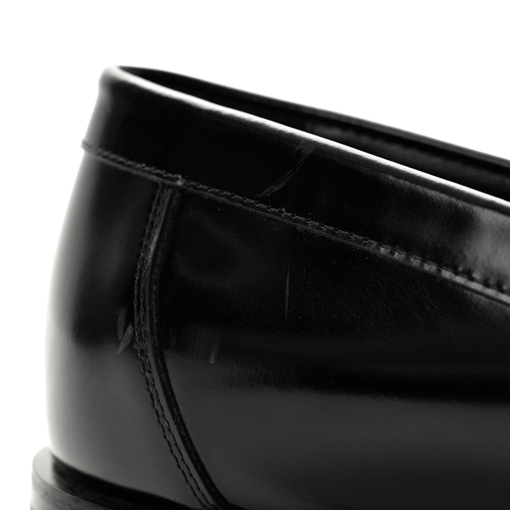 Hermès Glazed Calfskin Faubourg Women's Loafers Black