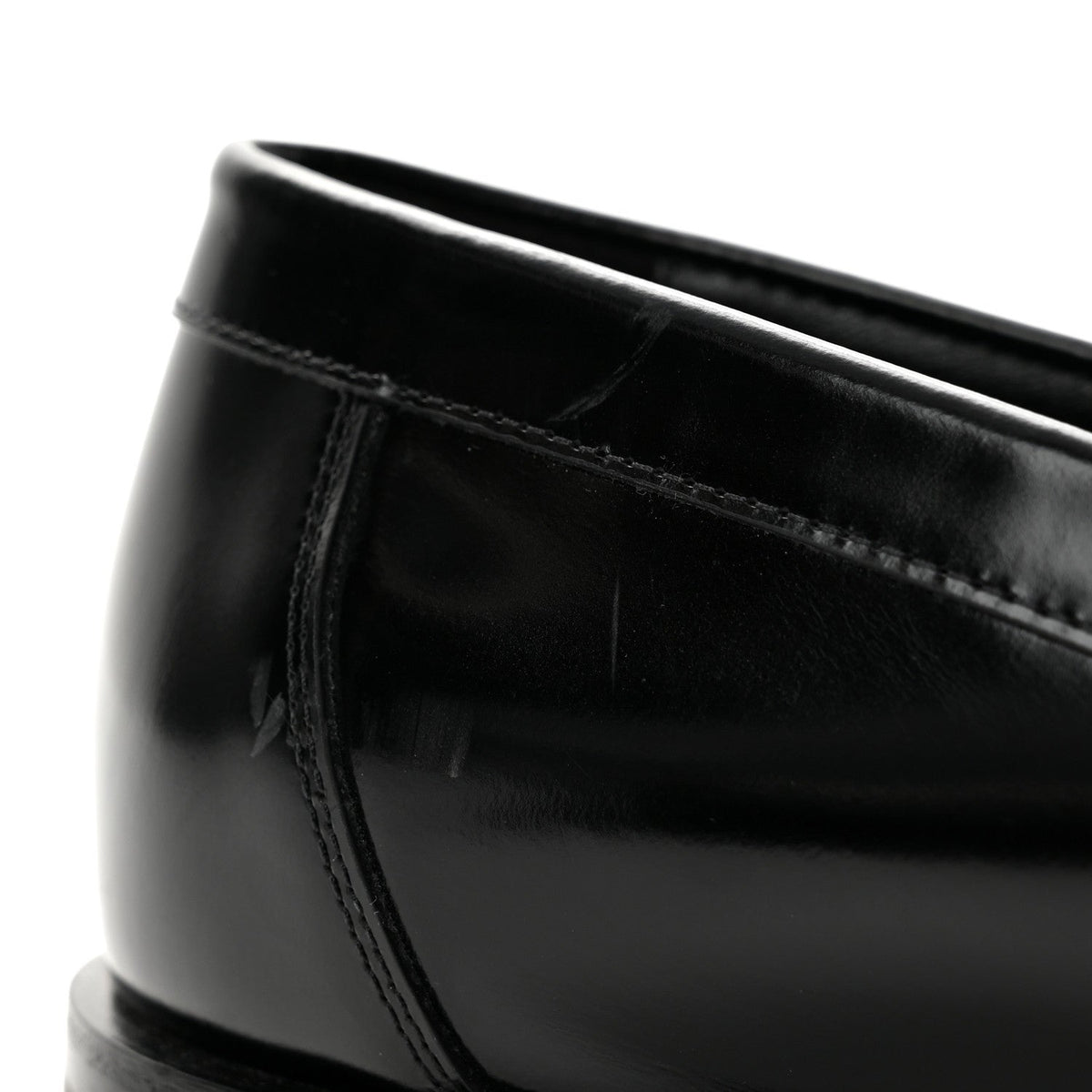 Hermès Glazed Calfskin Faubourg Women's Loafers Black