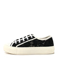 Macramé Embroidered Cotton Walk'N' Low Top Sneakers Black White