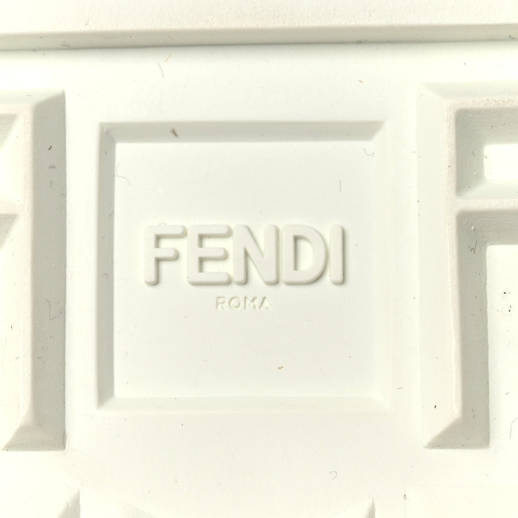 Fendi Vitello Nylon Men's High Top Sneakers 7 Ultra White Black