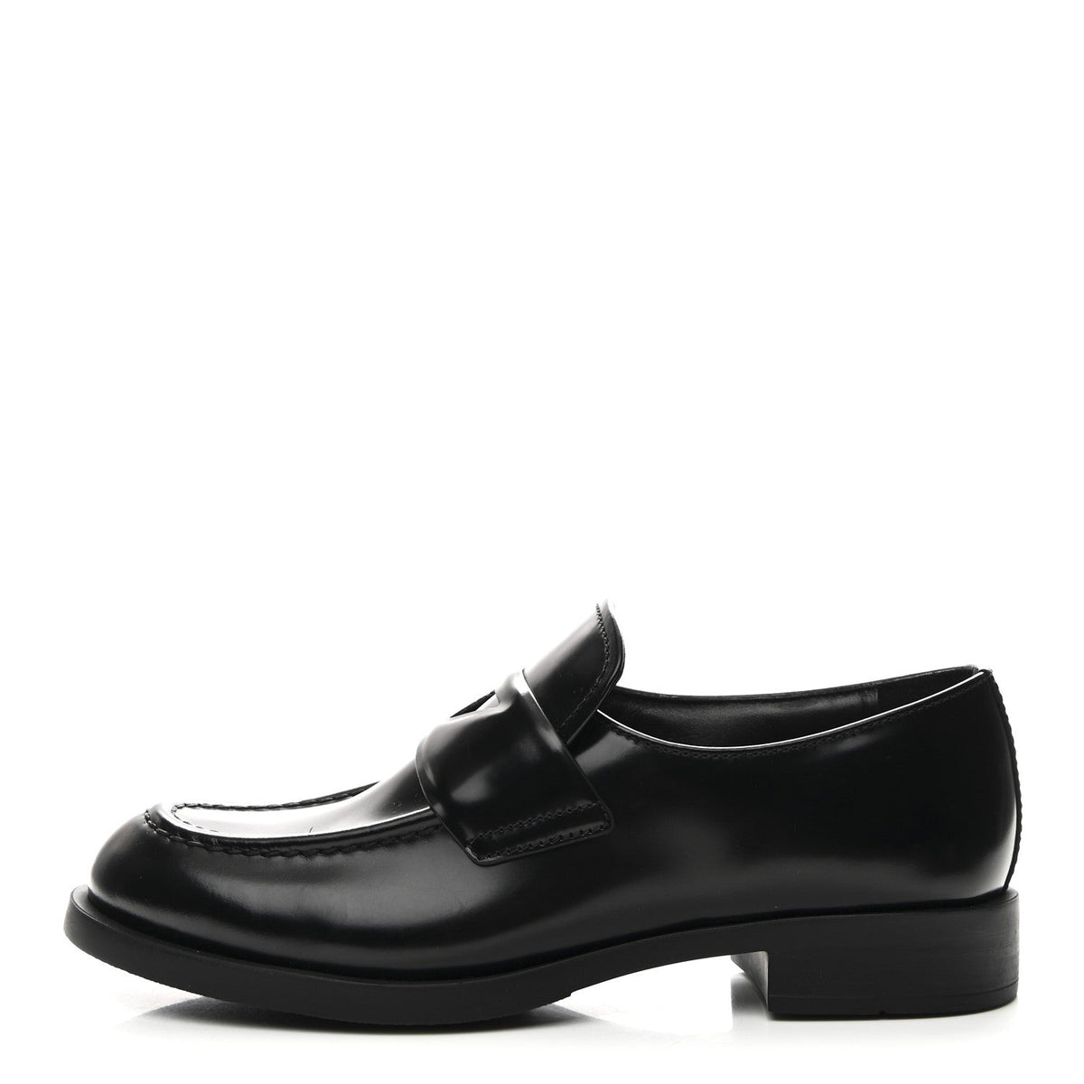 Prada Spazzolato Women's Loafers 37.5 Black