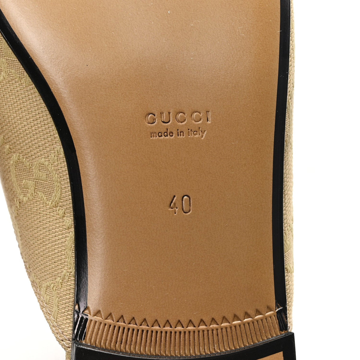 Gucci Canvas Women's GG Monogram Princetown Slippers 40 Egypt Salt