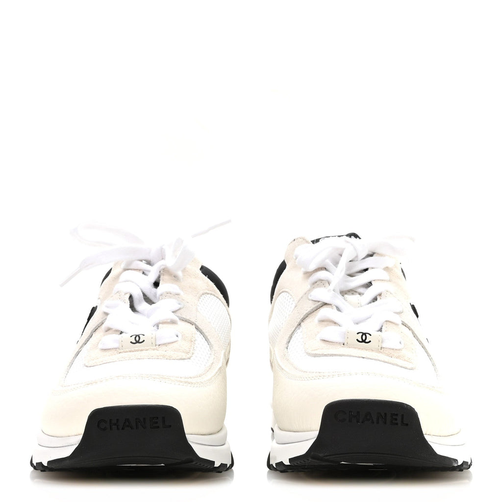 Chanel Mesh Suede Calfskin CC Women's Sneakers